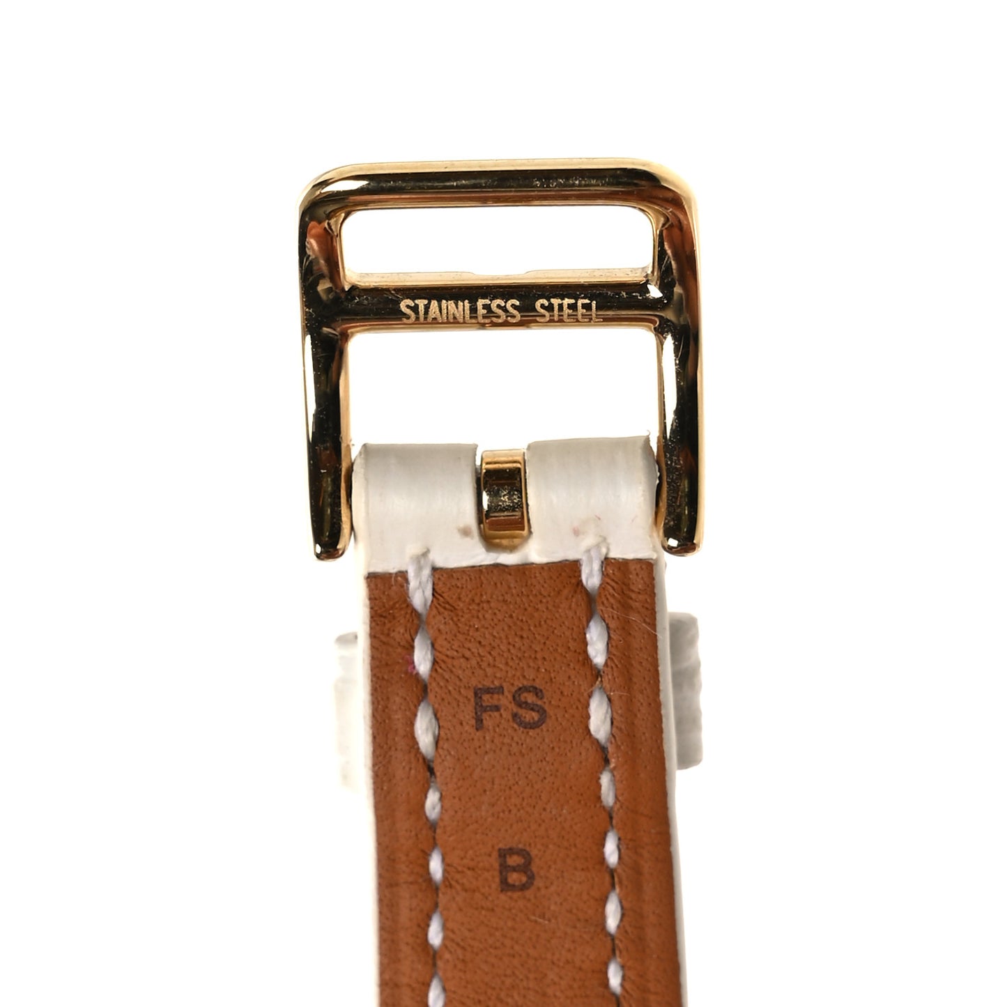Matte Alligator Heure H Hour Watch Strap White