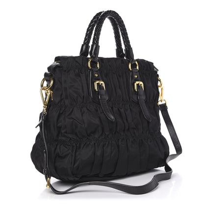 Prada Tessuto Nylon Gaufre Tote Black 4 of 10