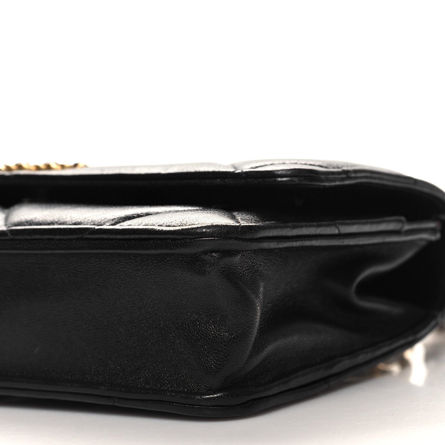Chanel Lambskin Quilted Chanel 19 Wallet On Chain WOC Black 11 of 15