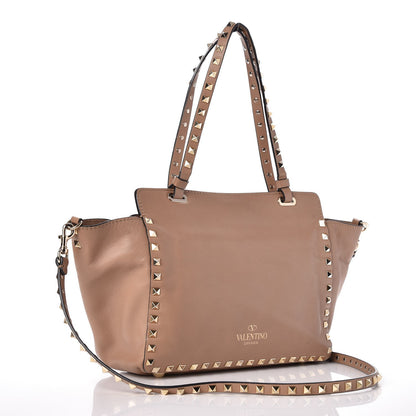 Valentino Garavani Vitello Small Rockstud Tote Alpaca 4 of 13