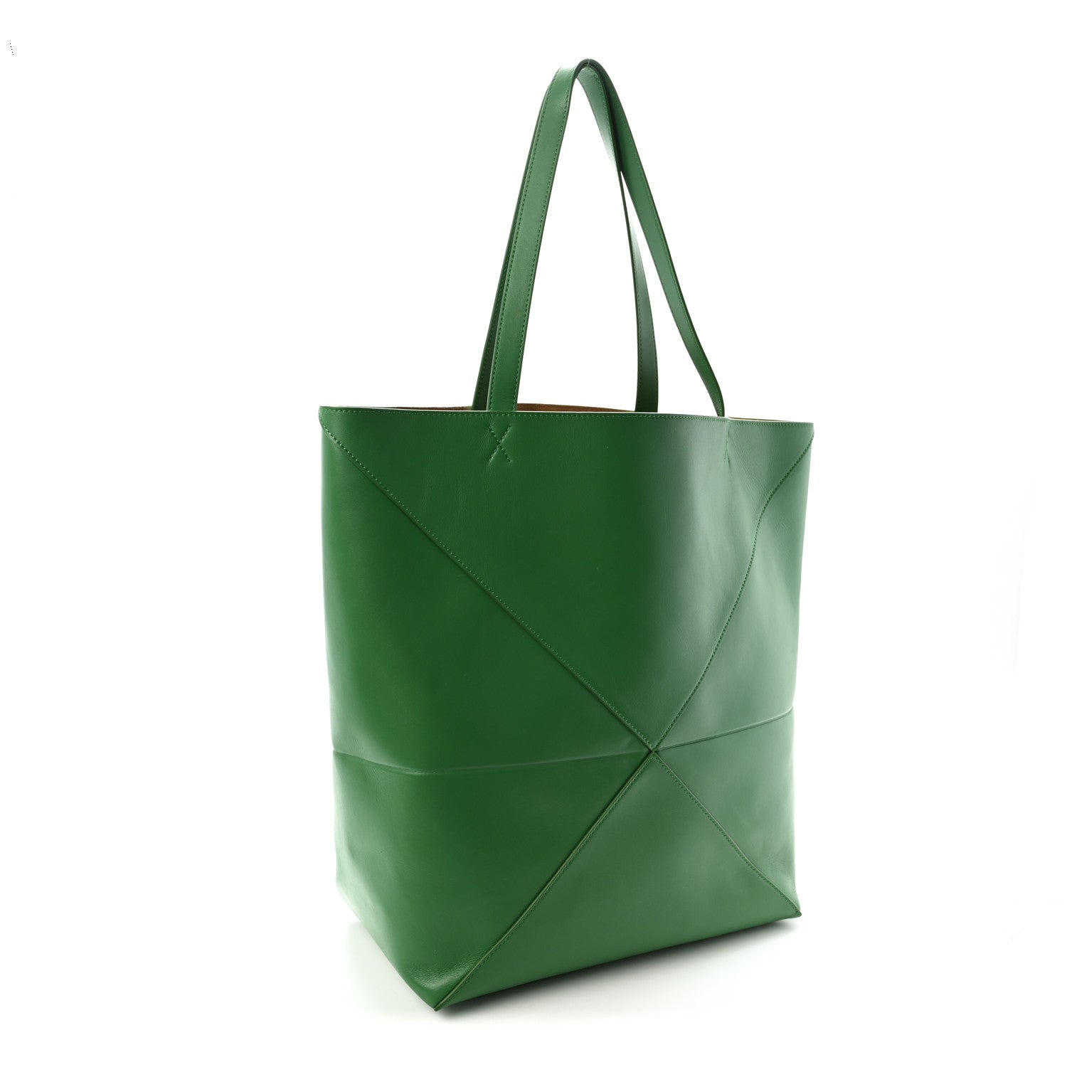Loewe Shiny Calfskin XL Puzzle Fold Tote Tropical Green 1901279