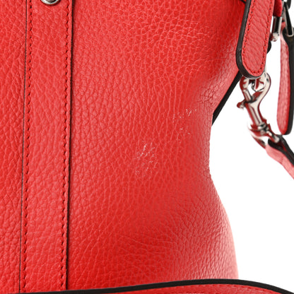 Gucci Dollar Calfskin Medium GG Charm Dome Satchel Sporting Red 10 of 11