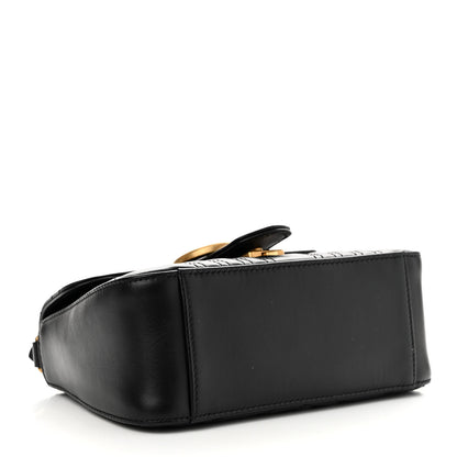 Gucci Calfskin Matelasse Mini GG Marmont Top Handle Shoulder Bag Black 4 of 10