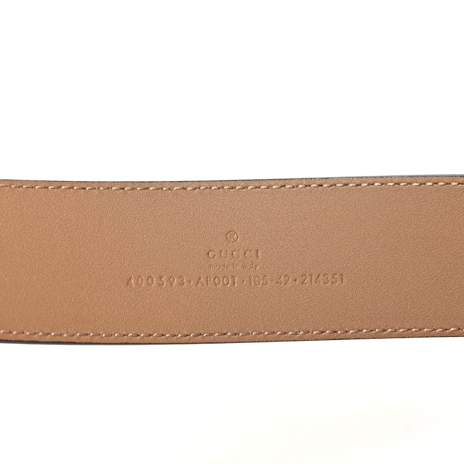 Gucci Calfskin Double G 40mm Belt 105 42 Tan 4 of 6