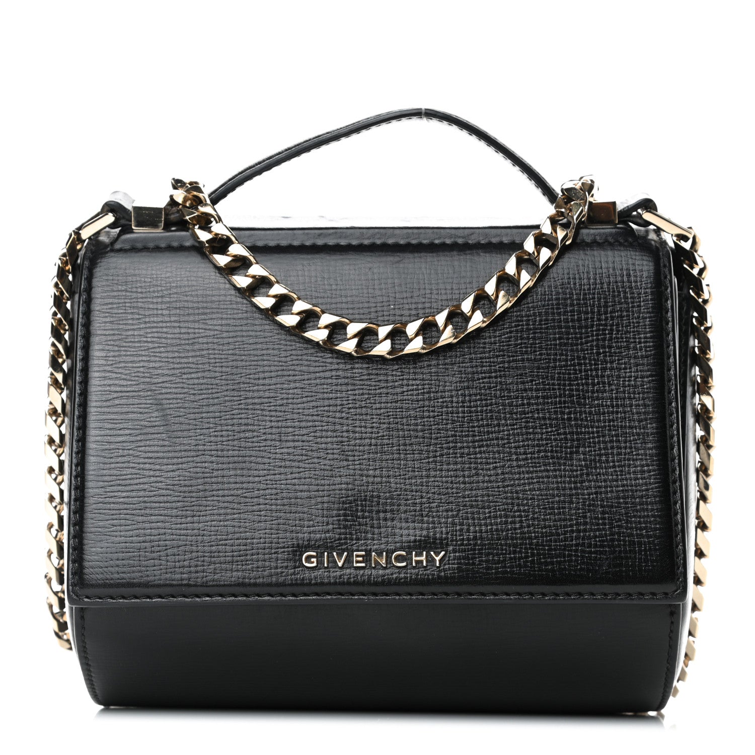 Givenchy Textured Calfskin Mini Pandora Box Chain Crossbody Bag Black 1 of 5