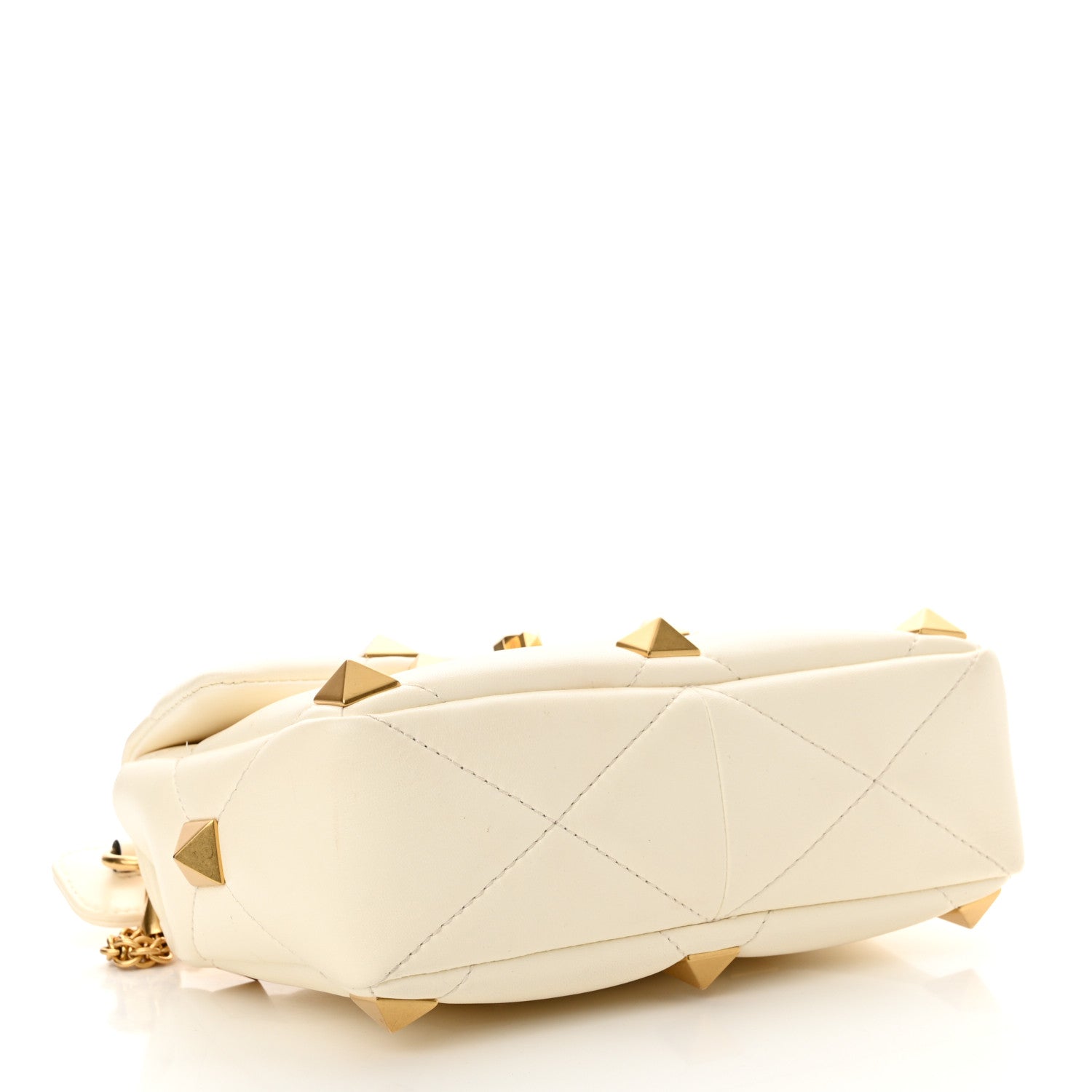 Valentino Garavani Nappa Medium Roman Stud Shoulder Bag Ivory 4 of 11