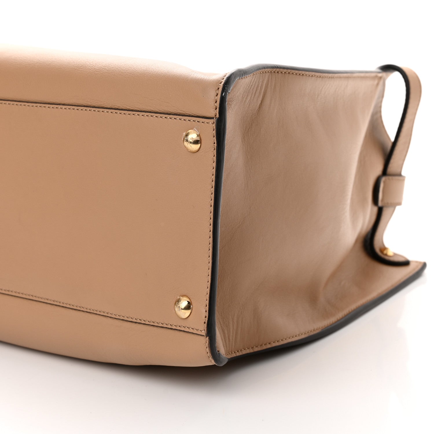 Fendi Vitello Seta Nabuk Pequin Large Peekaboo X-Lite Cuoio Tobacco Moro 6 of 6