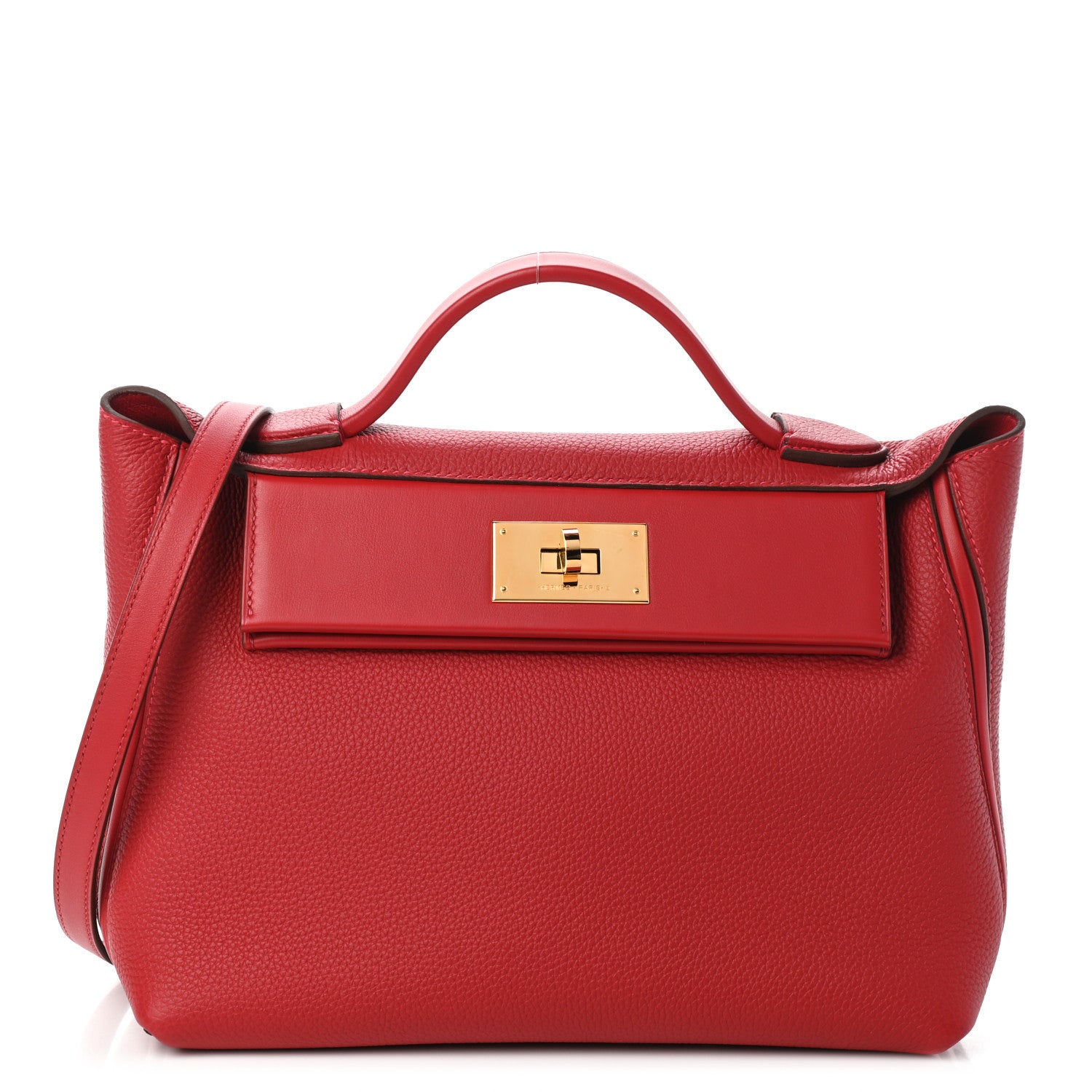 Hermes Taurillon Maurice Swift 24/24 29 Rouge Casaque 1 of 8