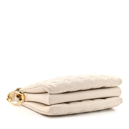 Louis Vuitton Lambskin Embossed Monogram Coussin PM Beige Cream 4 of 11