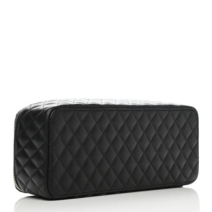Chanel Lambskin Quilted Large Jewelry Case Black 4 of 8