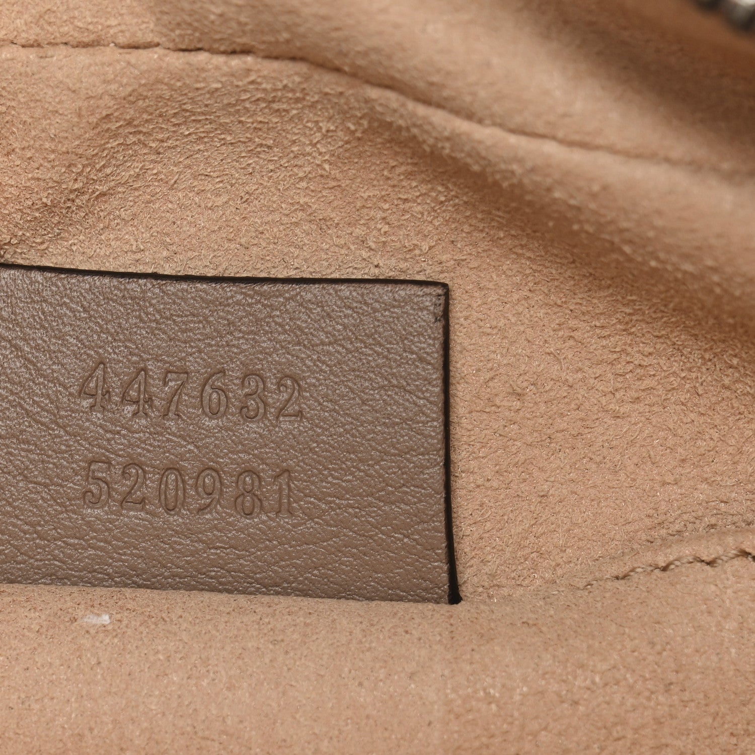 Gucci Calfskin Matelasse Small GG Marmont Chain Shoulder Bag Porcelain Rose 7 of 11