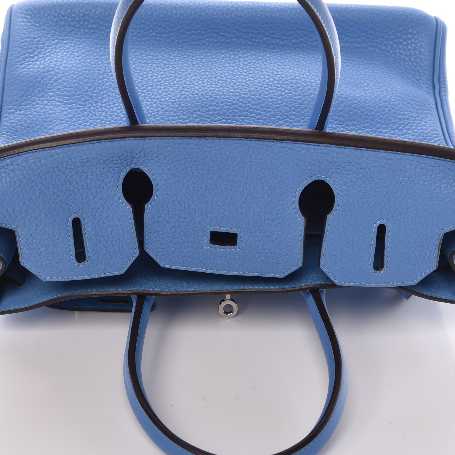 Hermes Taurillon Clemence Birkin 30 Bleu Paradis 12 of 33