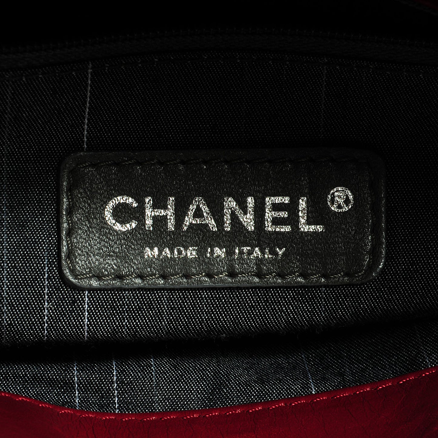 Lambskin In and Out Tote Red
