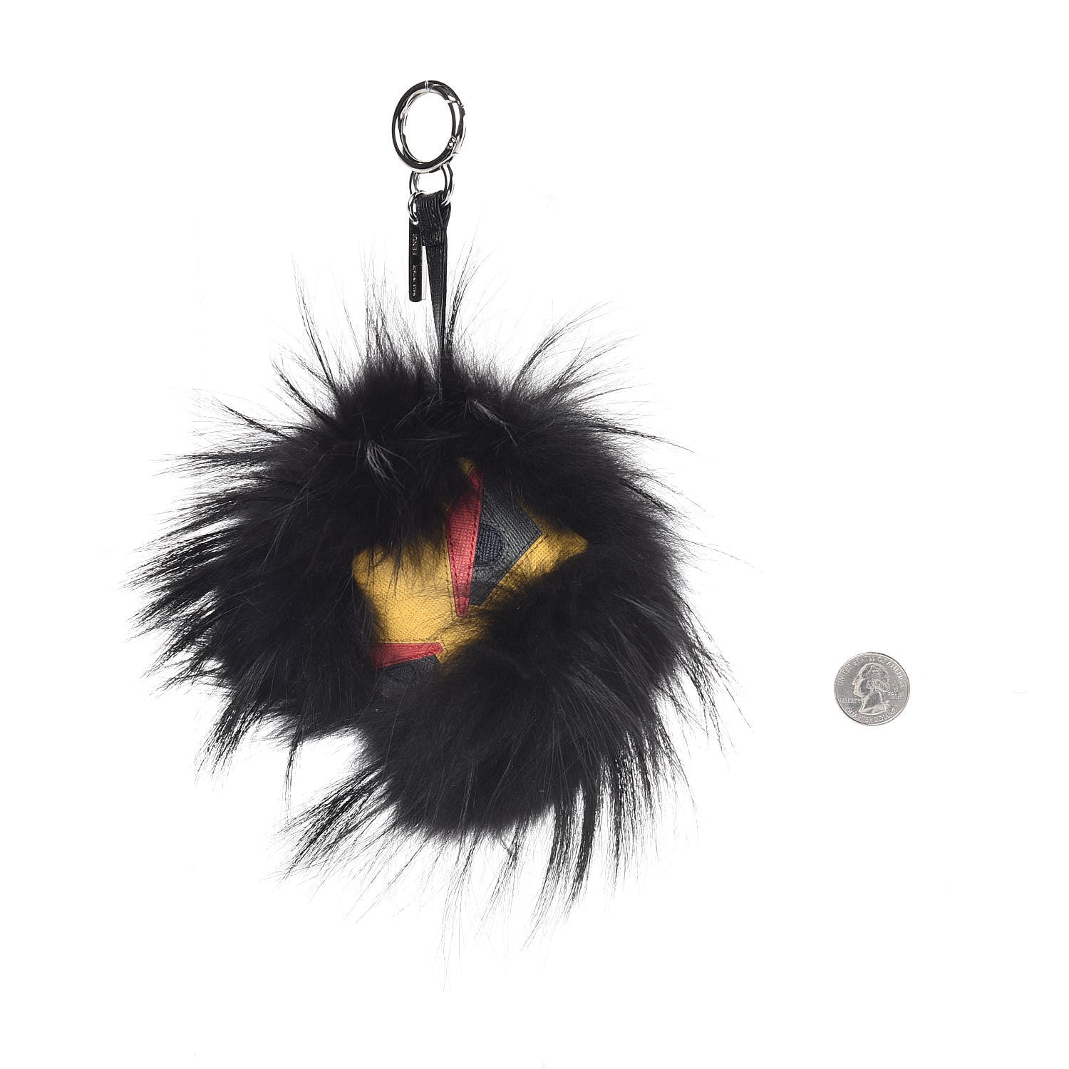 Fendi Mink Fur Furyou Monster Bag Bug Charm Black 2 of 3