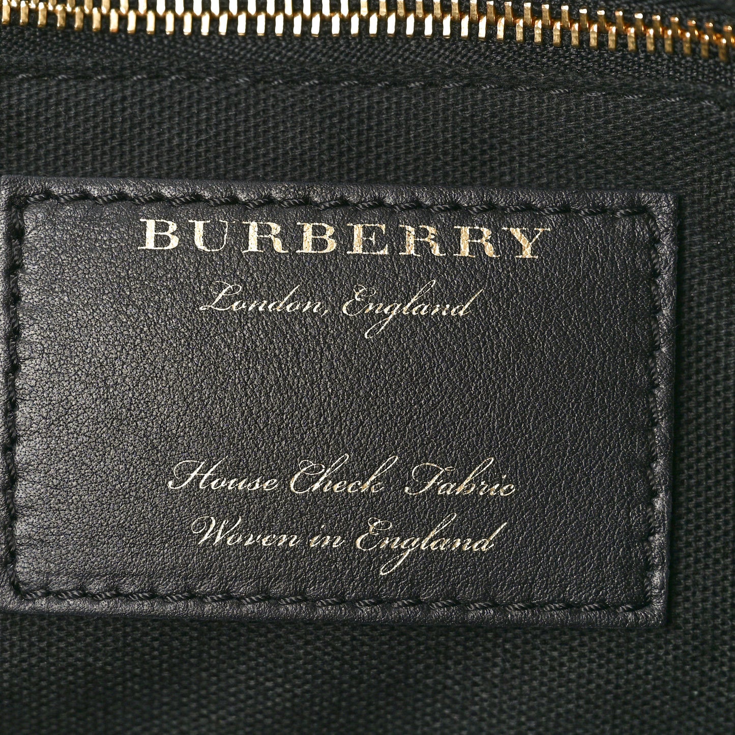 Grainy Calfskin House Check Small Canterbury Black