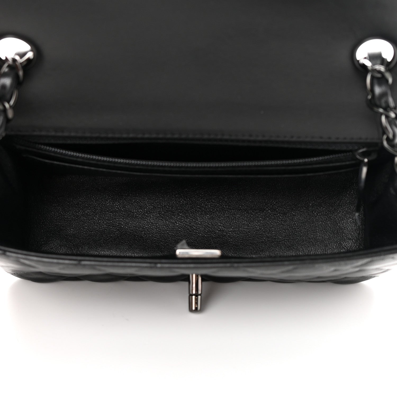 Chanel Lambskin Quilted Mini Rectangular Flap So Black 5 of 11
