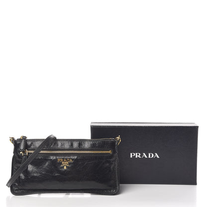 Prada Craquele Zip Crossbody Black 11 of 11