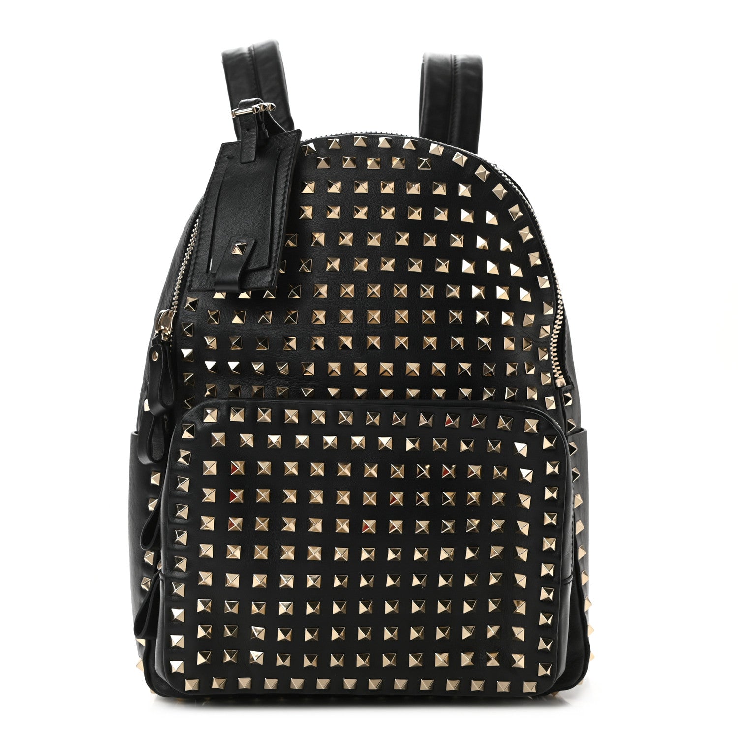Valentino Garavani Calfskin Medium Rockstud All Over Backpack Black 1 of 9