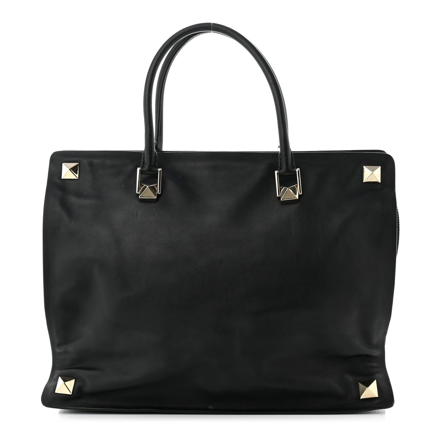 Vitello Macro Rockstud Runway Tote Black