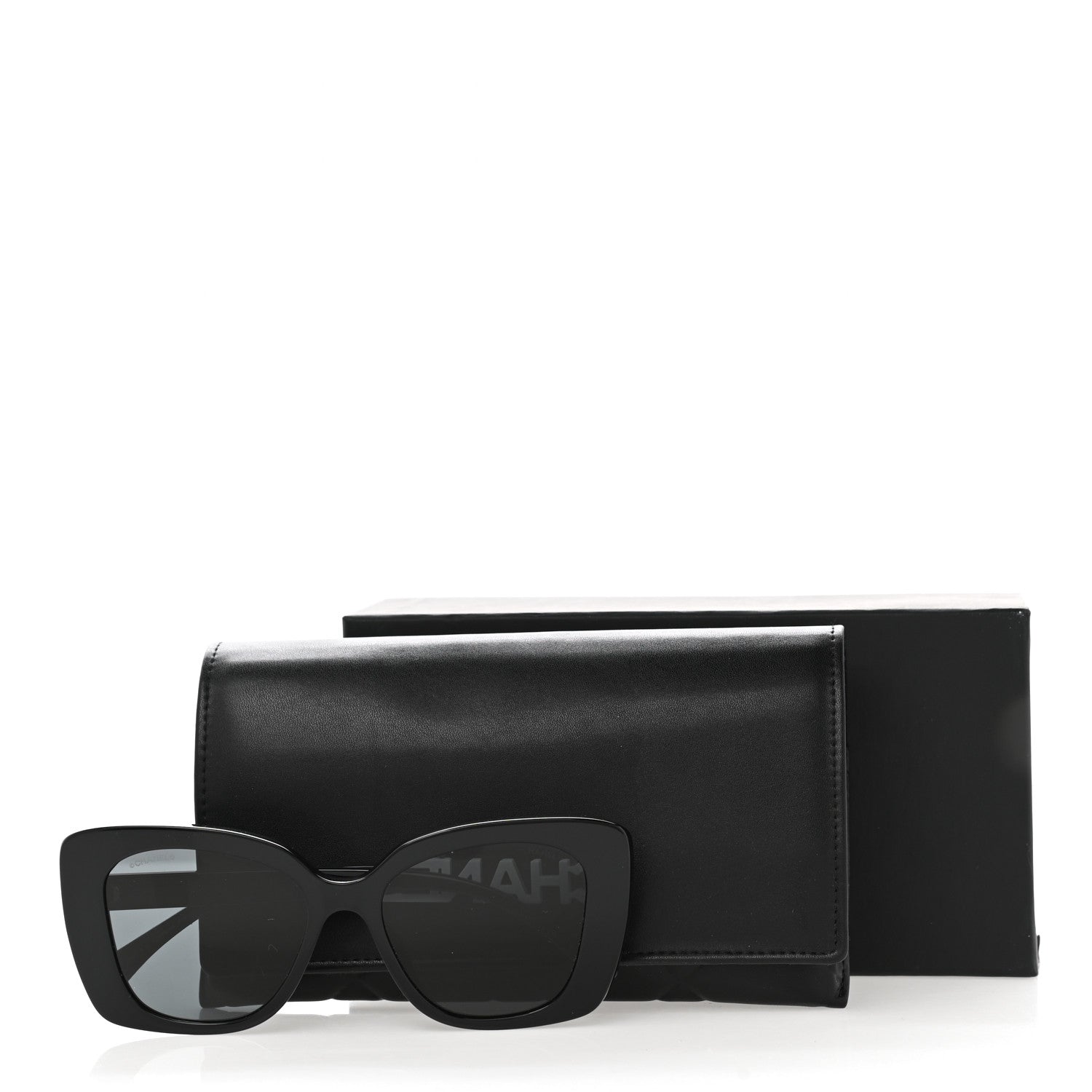 Chanel Acetate Strass Square Sunglasses 5422-B-A Black White 8 of 8