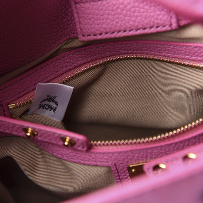MCM Visetos Corina Shoulder Bag Pink 9 of 10