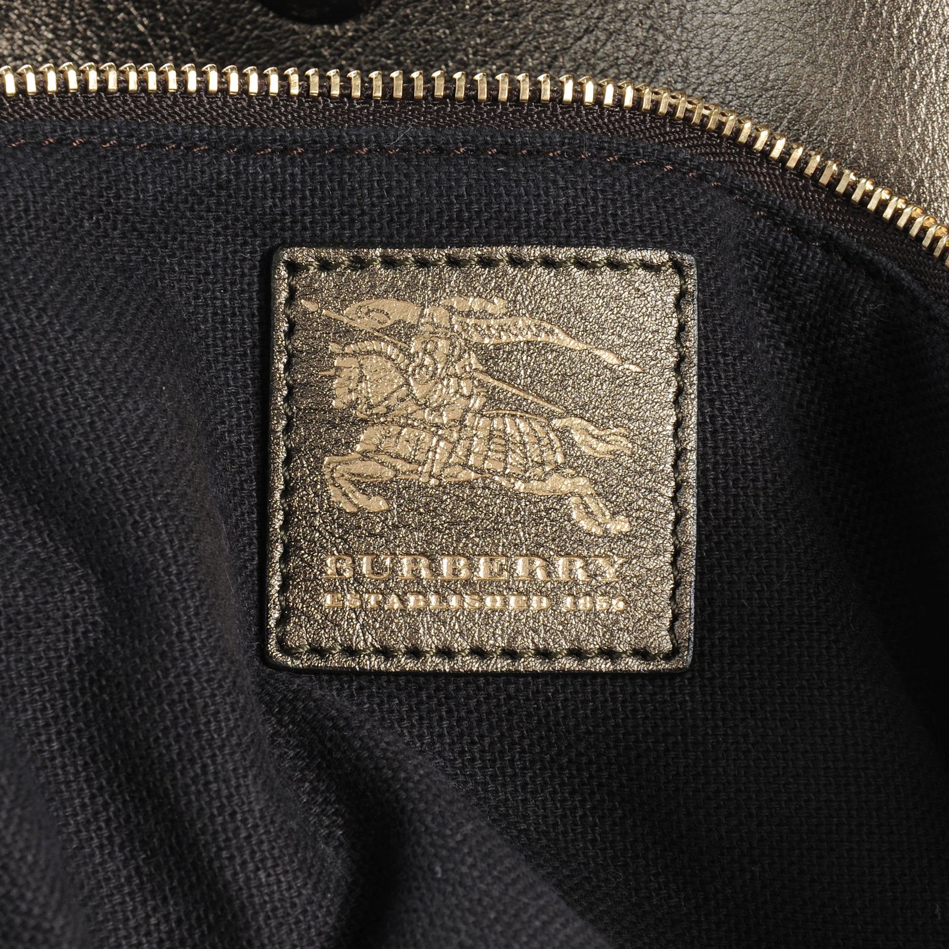 Burberry Leather Lawrence Metallic Olive 8 of 8
