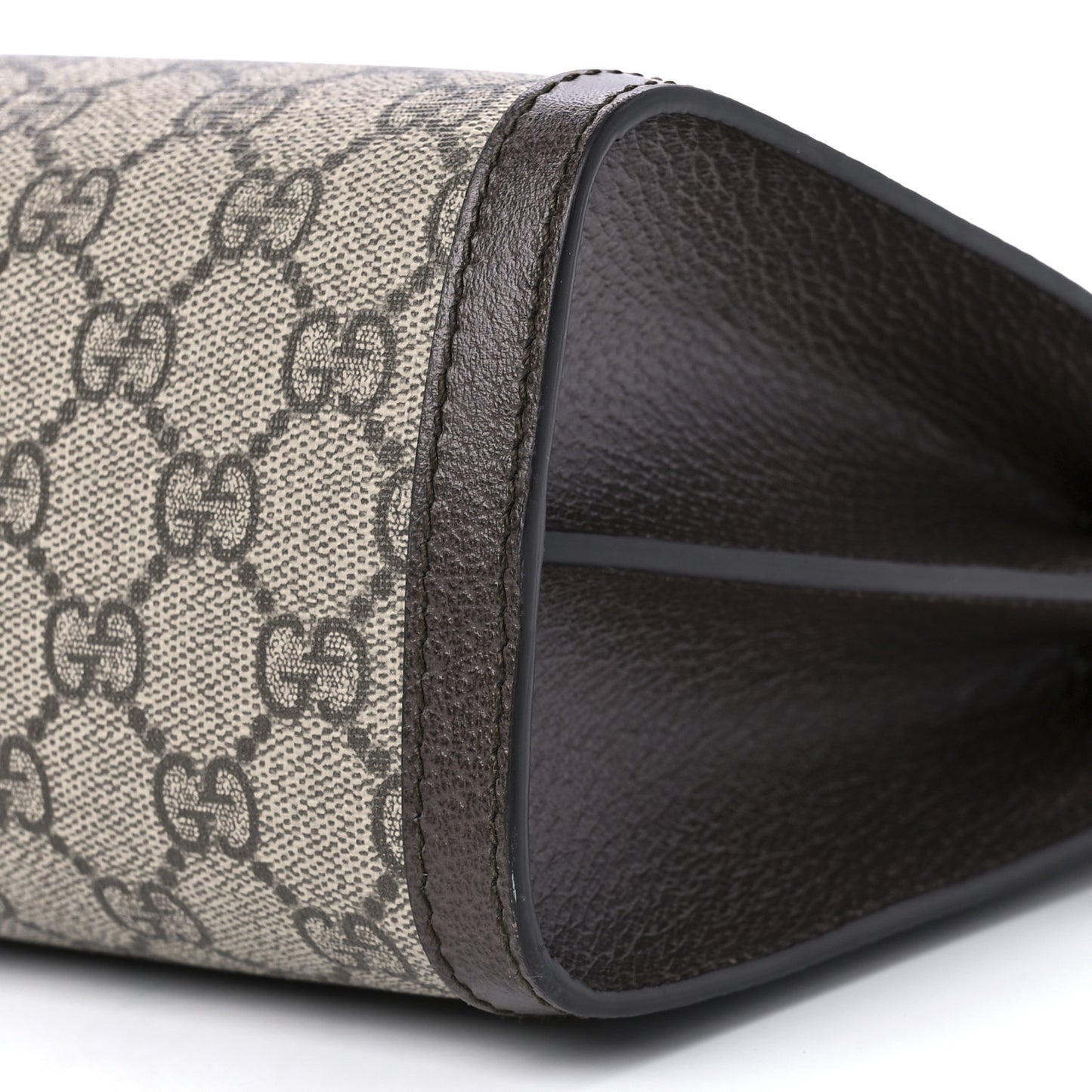 GG Supreme Monogram Web Medium Ophidia Chain Shoulder Bag Brown