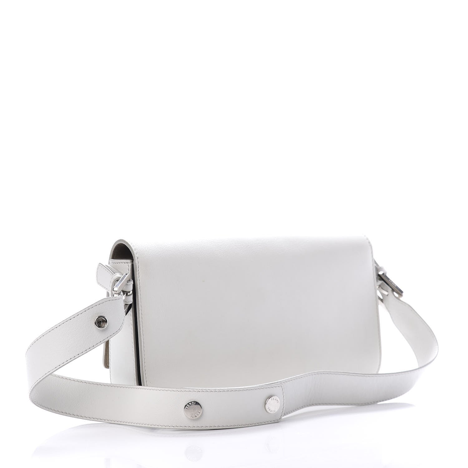 Fendi Vitello Dolce Bi-Color 3Baguette Shoulder Bag White Black 4 of 10