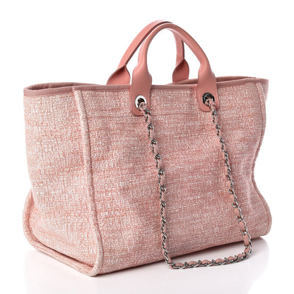 Chanel Straw Lurex Large Deauville Tote Pink 3 of 10