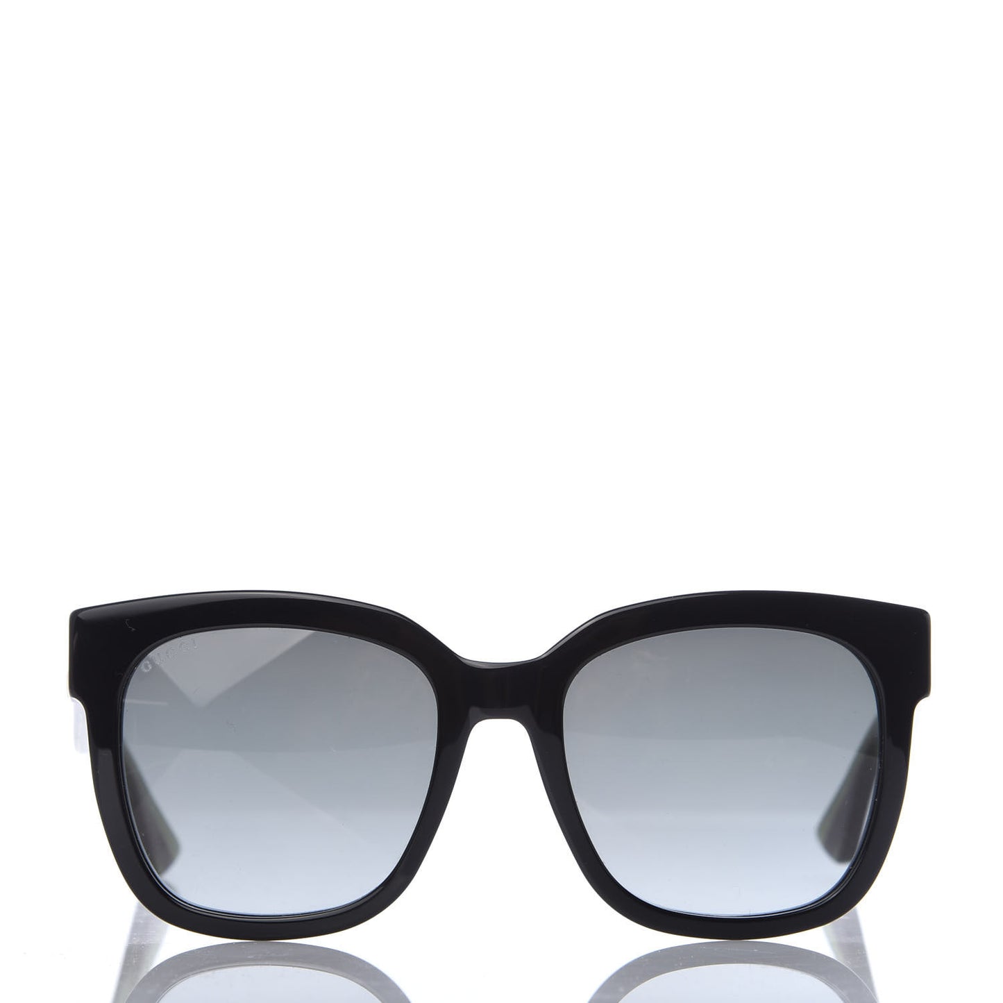 Acetate Square Frame Web Glitter Sunglasses GG0034S Black Green