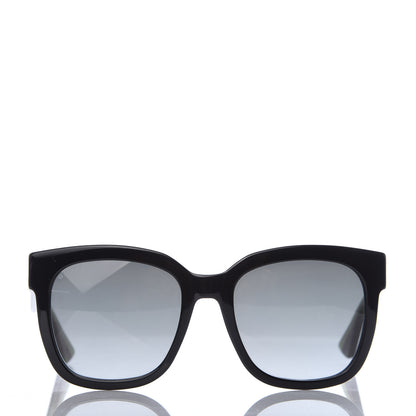 Gucci Acetate Square Frame Web Glitter Sunglasses GG0034S Black Green 2 of 8