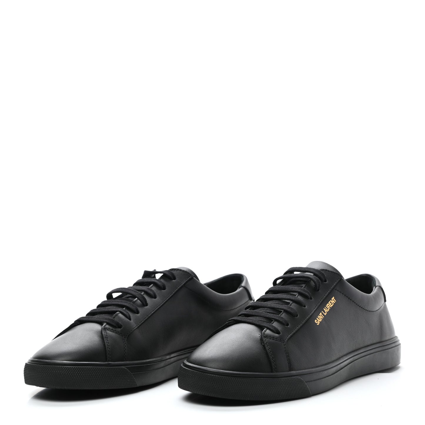 Calfskin Andy Low Top Sneakers 38 Black