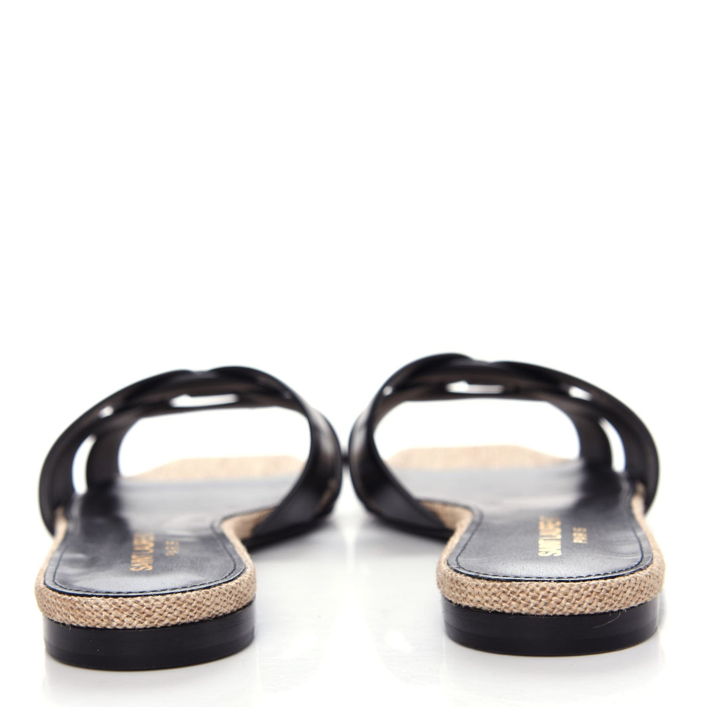 Calfskin Nu Pied 05 Slide Sandals 35 Black