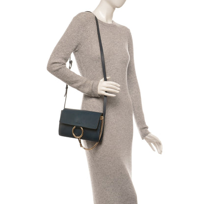 Chloe Calfskin Small Faye Shoulder Bag Denim Blue 2 of 6