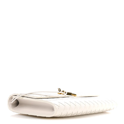 Bottega Veneta Nappa Intrecciato Long Andiamo Top Handle Clutch White 4 of 11