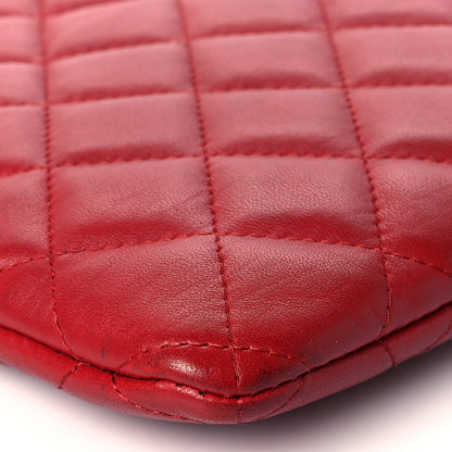 Chanel Lambskin Quilted Medium Cosmetic Case Red 9 of 11