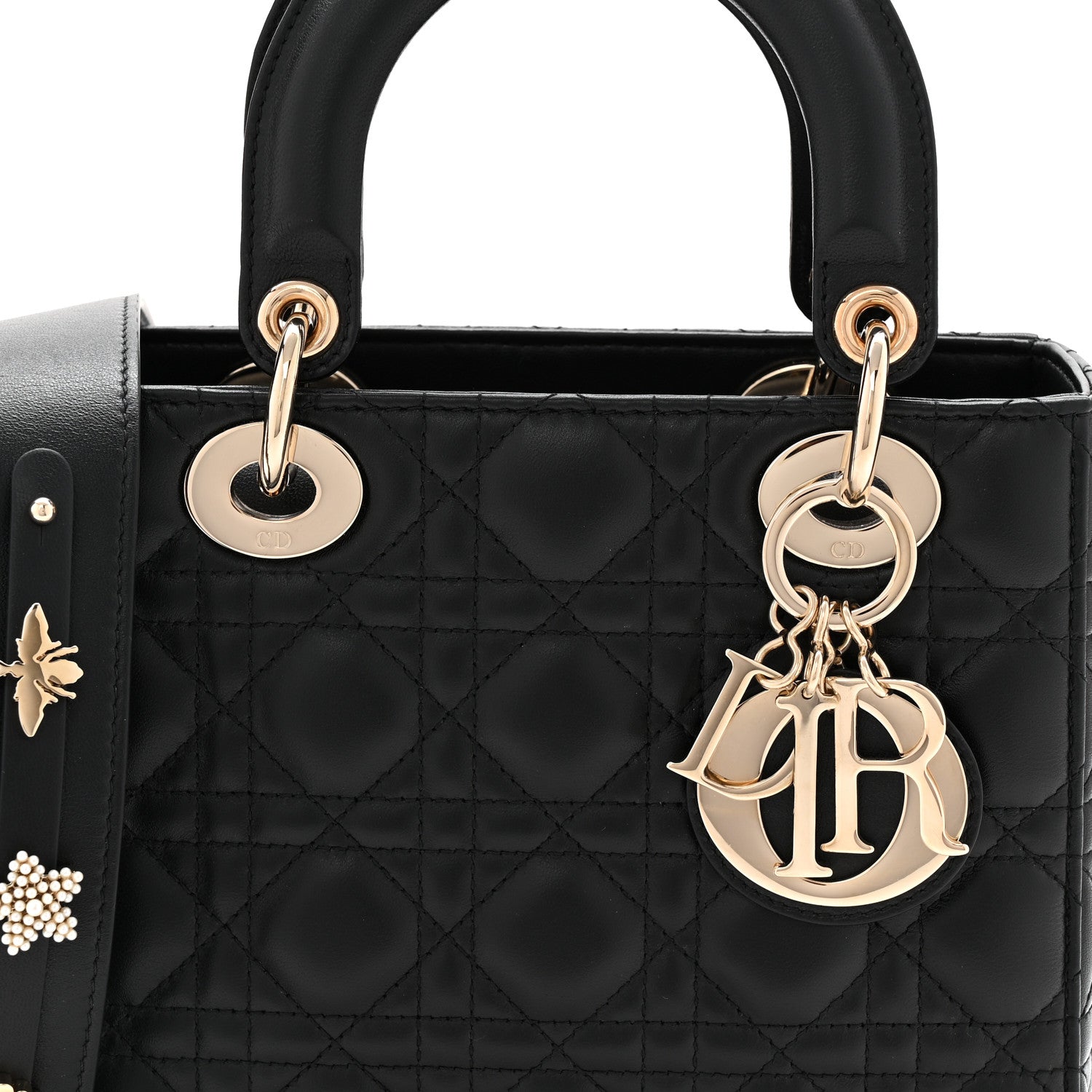 Christian Dior Lambskin Cannage Small My ABCDior Lady Dior Black 8 of 10