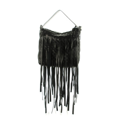 Bottega Veneta Nappa Intrecciato Fringe Shoulder Bag Nero Black 1 of 8