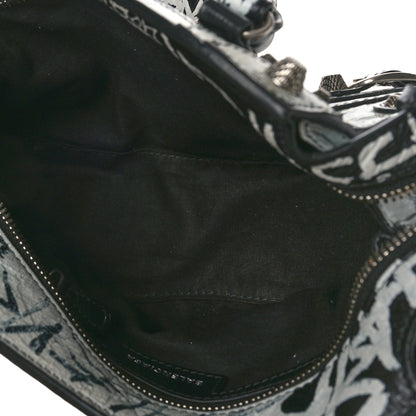 Balenciaga Agneau Arena Graffiti Neo Cagole Handbag XS Black White 5 of 9