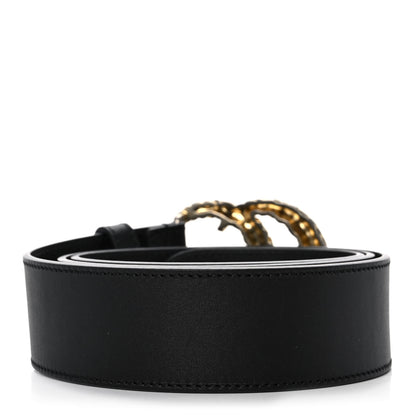 Gucci Moon Calfskin Scales Double G 40mm Belt 100 40 Black 2 of 4
