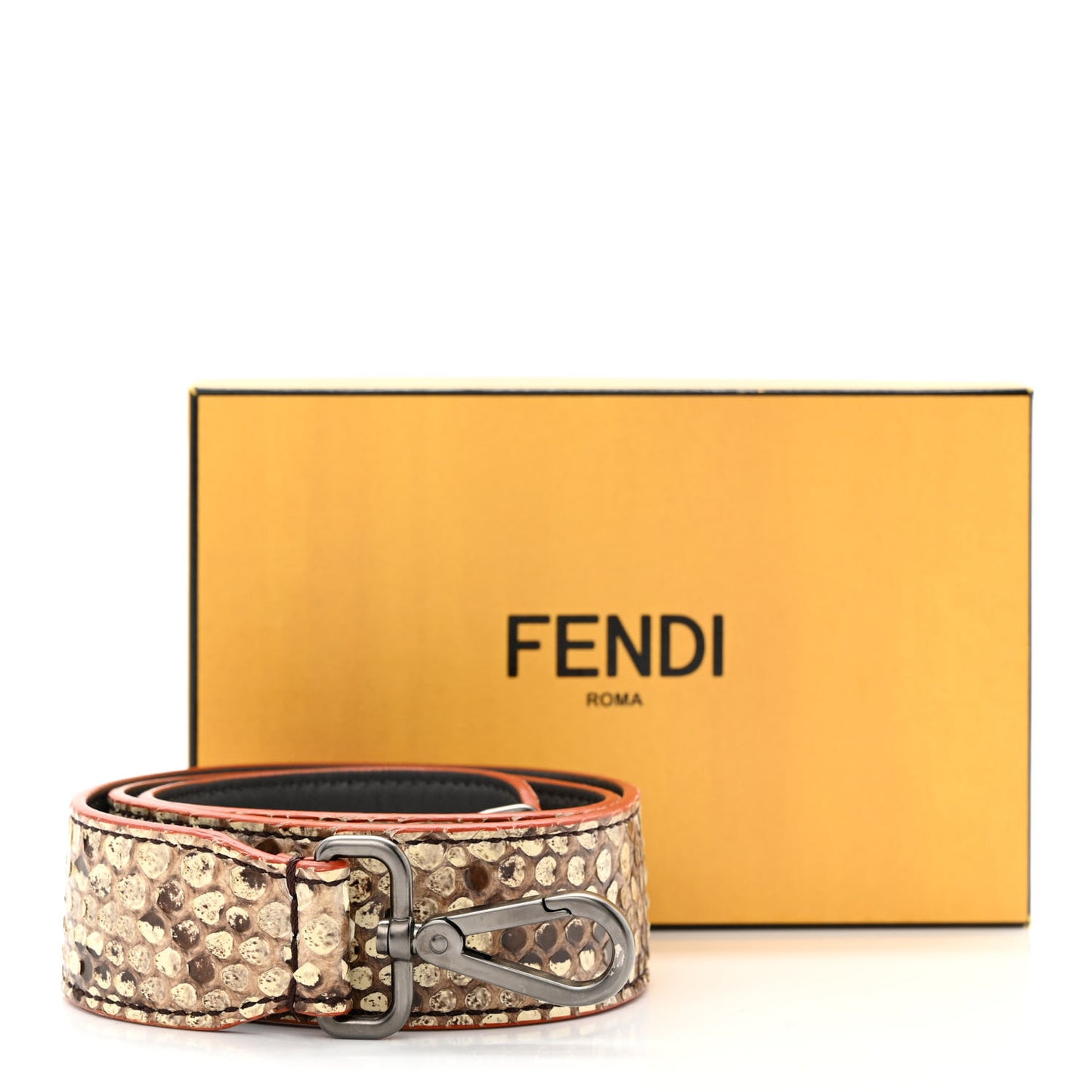 Shiny Python Vitello Dolce Strap You Antracite