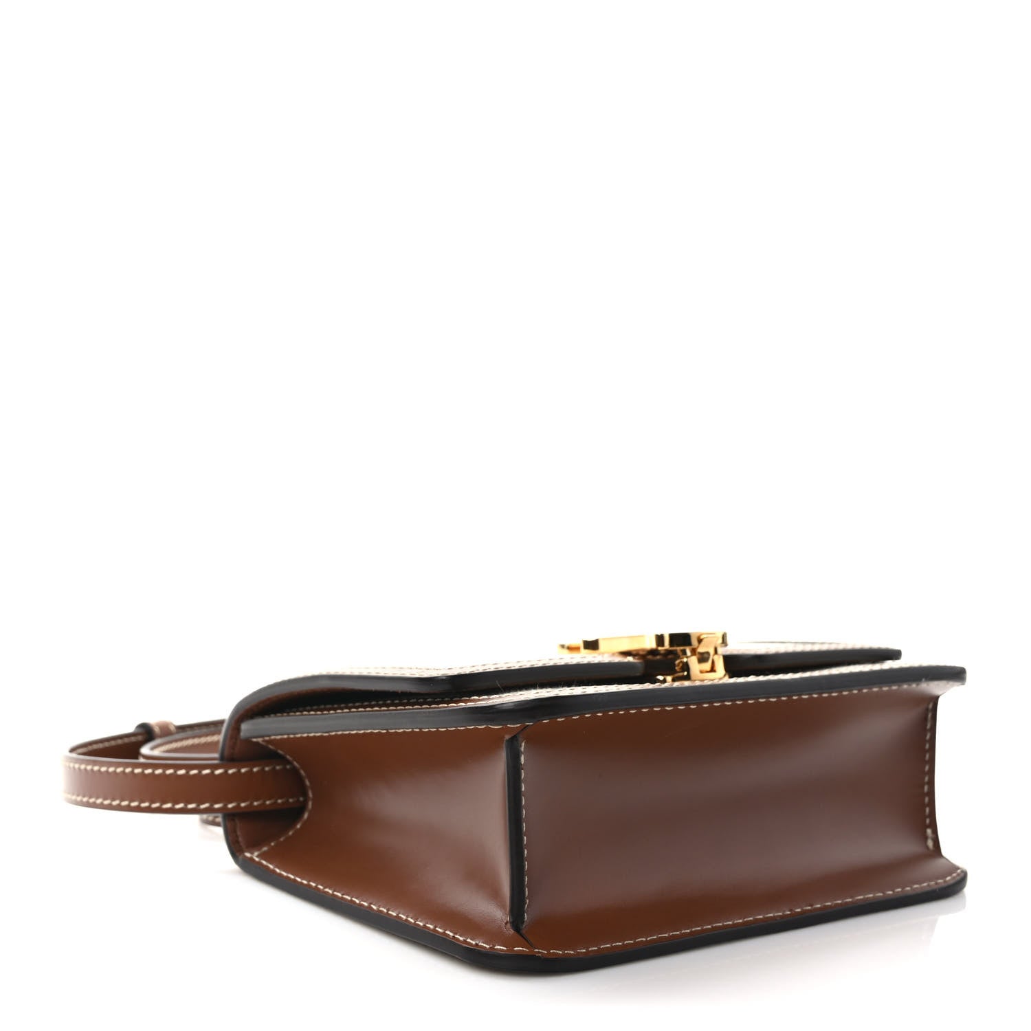 Burberry Canvas Calfskin Small TB Bag Natural 4 of 9