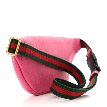 Gucci Grained Calfskin Small Logo Belt Bag Box Pink Green 3 of 11