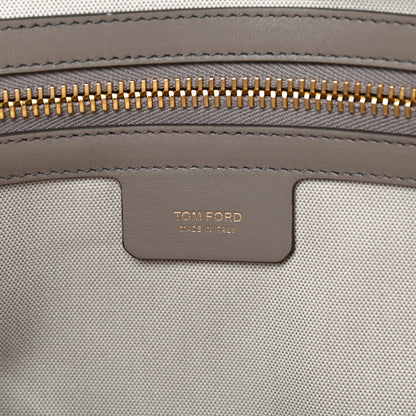 Tom Ford Grained Calfskin Epson Big Zip Backpack Taupe 7 of 7