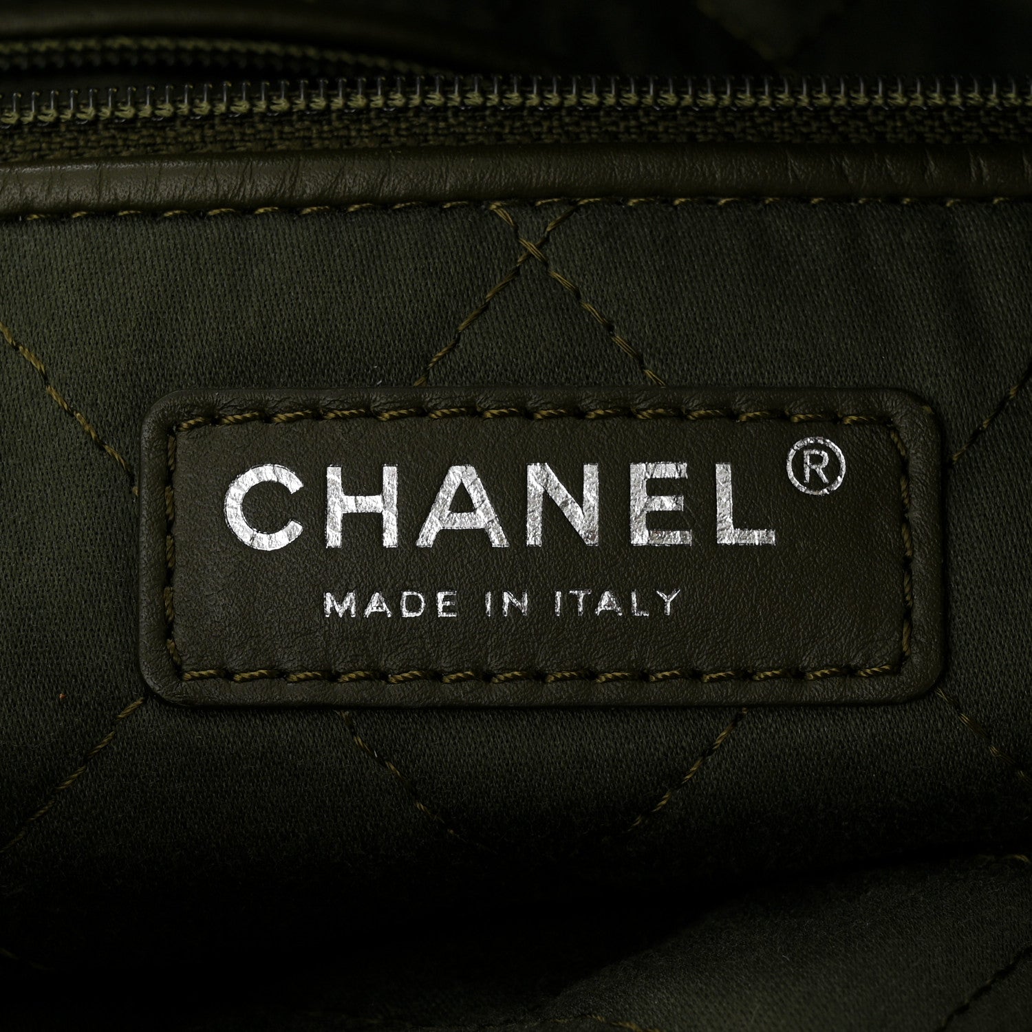 Chanel Shiny Calfskin Quilted Chanel 22 Khaki 7 of 11