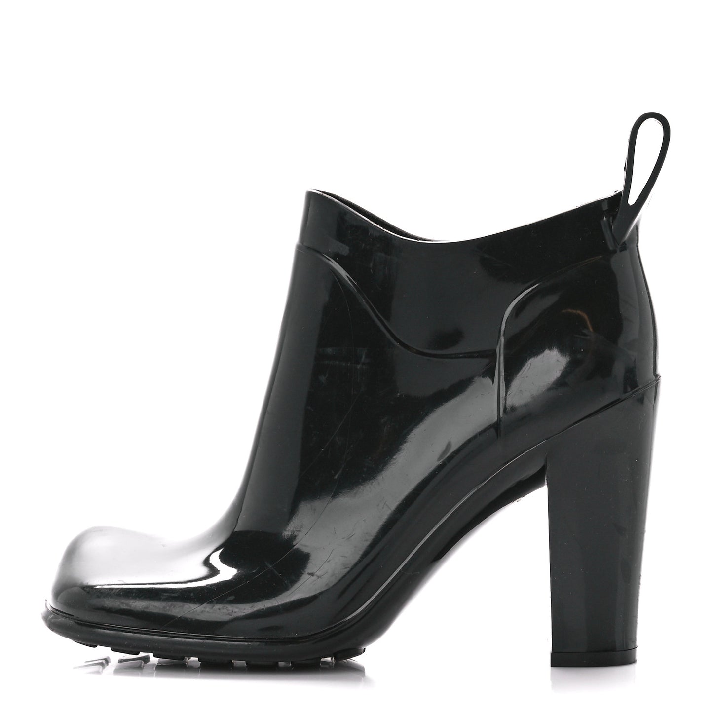 Rubber Shine Ankle Boots 37 Black