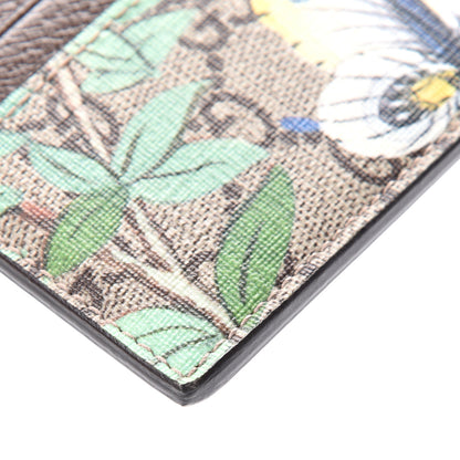 Gucci GG Supreme Monogram Tian Card Holder Beige Multicolor New Acero 6 of 8