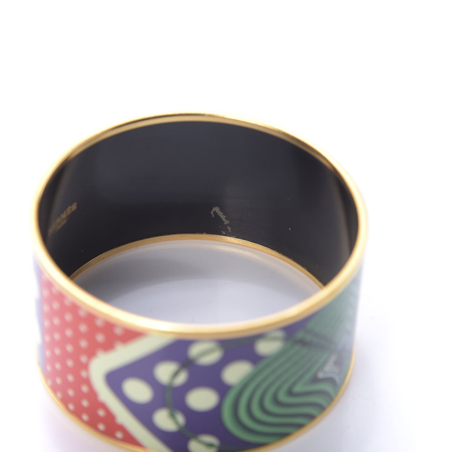 Enamel Printed Extra Wide Clic Clac A Pois Bracelet 70 Multicolor