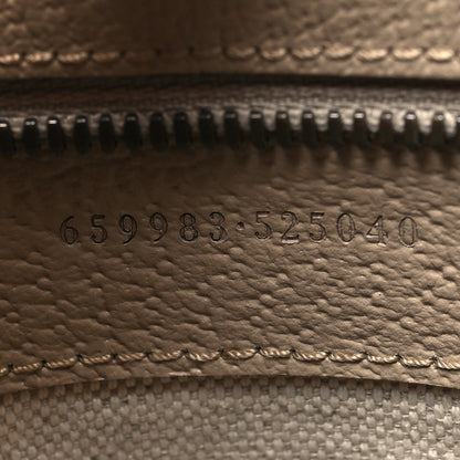 Gucci GG Supreme Monogram Textured Dollar Calfskin Small Retro Interlocking G Tote Bag Beige Mystic White Oatmeal 7 of 11