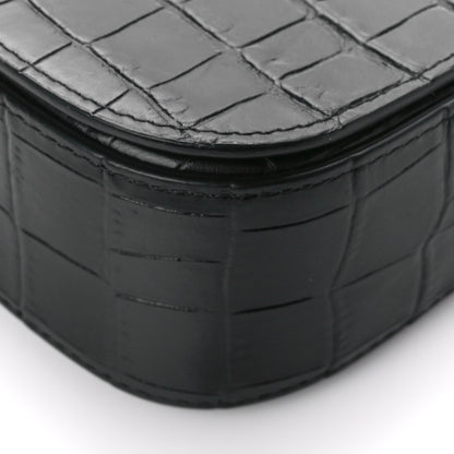 Mulberry Deep Calfskin Crocodile Embossed Small Darley Black 11 of 11